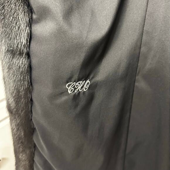 ✨ Vintage Neiman Marcus Black Mink Fur Coat – Classic Mid-Length Luxury Size L ✨ - Picture 14 of 16